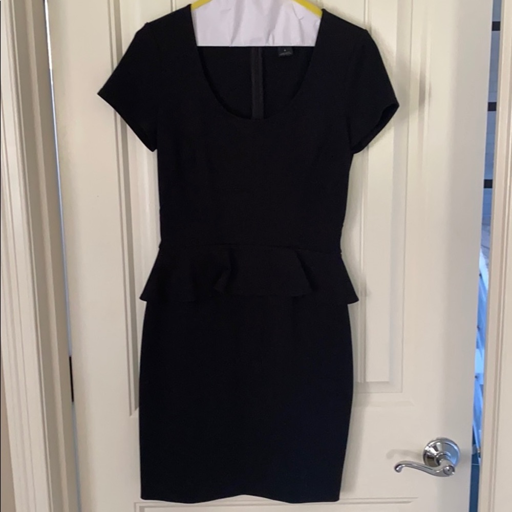 Club Monaco Black dress. Size 4. Peplum detail